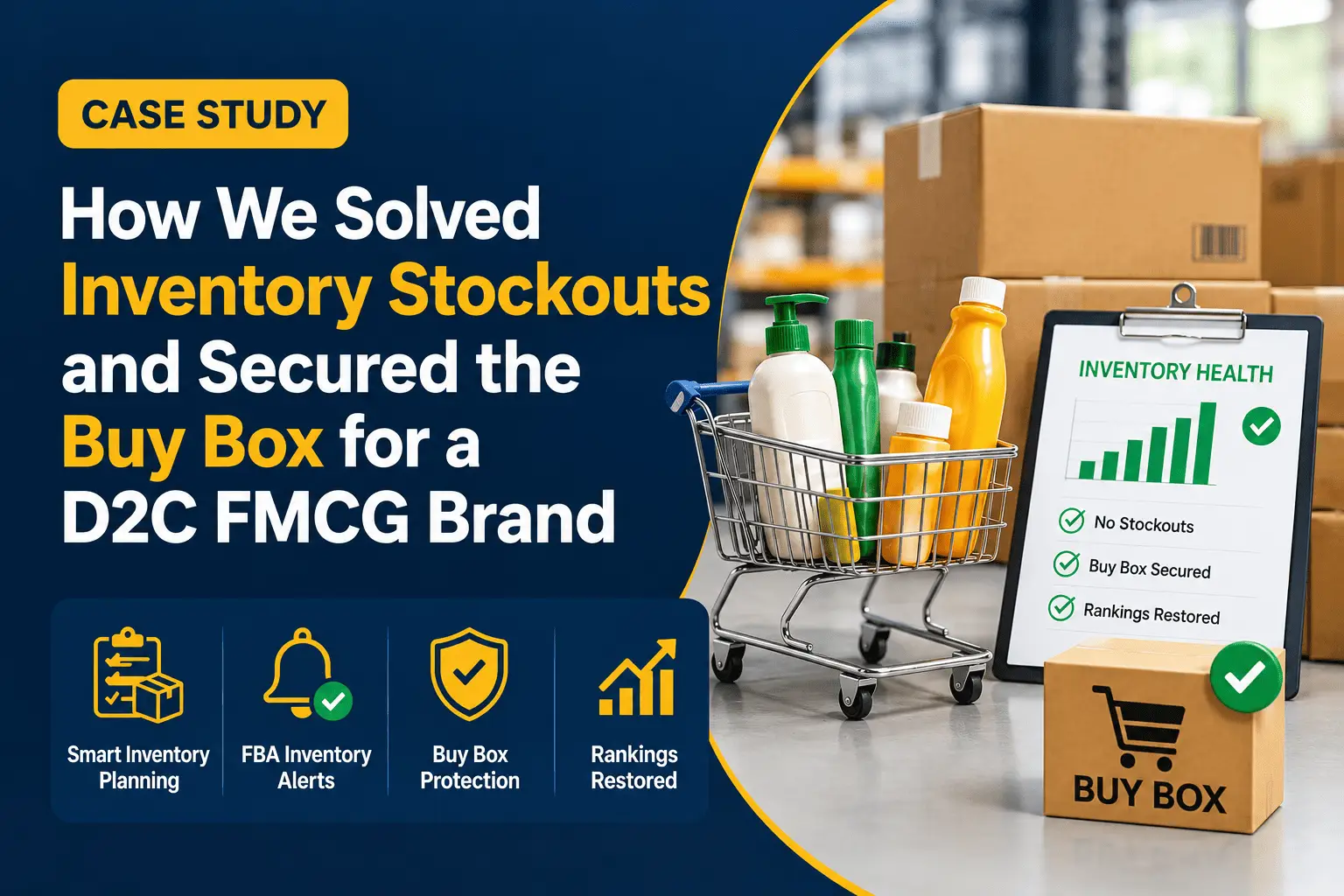 Case Study: How We Solved Inventory Stockouts and Secured the Buy Box for a D2C FMCG Brand