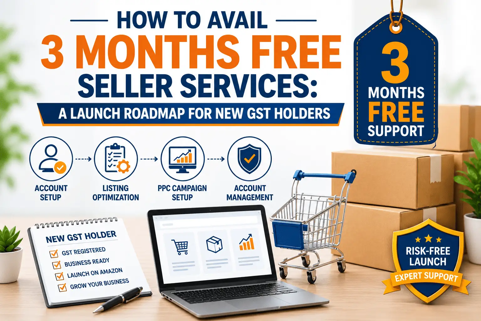 How to Avail 3 Months Free Amazon Seller Services: A Launch Roadmap for New GST Holders