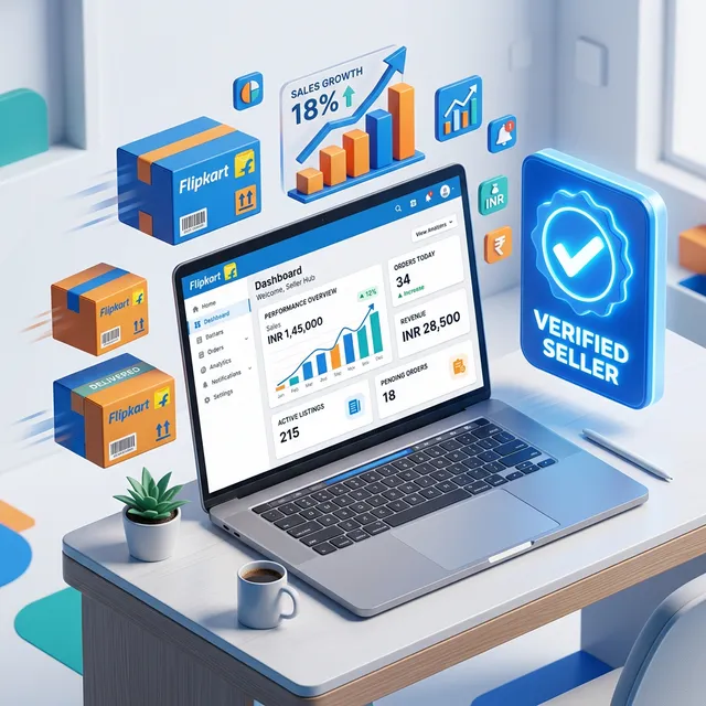 Flipkart Seller Account Launch Onboarding Concept